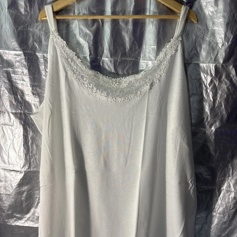 Avon White Cotton Lace Chemise Nightgown Lingerie Size 3X Brand New - Picture 2 of 6